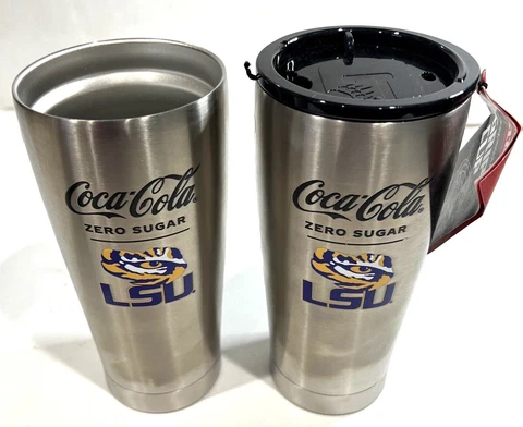 LSU Tigers Coca-Cola Zero Sugar Grizzly Vacuum-Insulated Grip Cup 20 oz (2-Pack) Cover