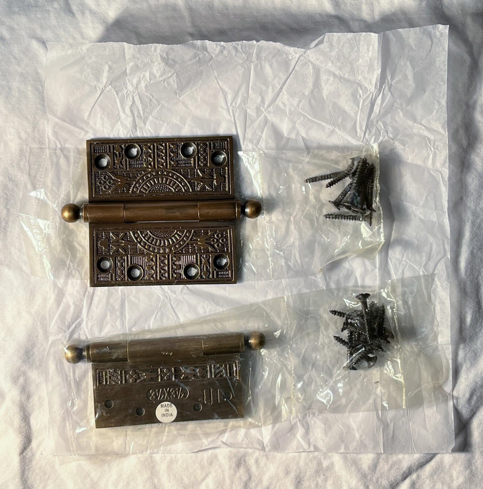 Casa de bisagras de herrajes antiguos - Juego de 2 Foto 1 de 1