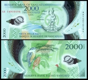 Vanuatu - 2000 Vatu 2014 UNC P. 14 Polymer s. AA Lemberg-Zp - Picture 1 of 1