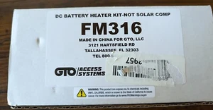 Calentador de batería GTO FM316 para operadores de CC - No compatible con energía solar para operador de CC - Imagen 1 de 2
