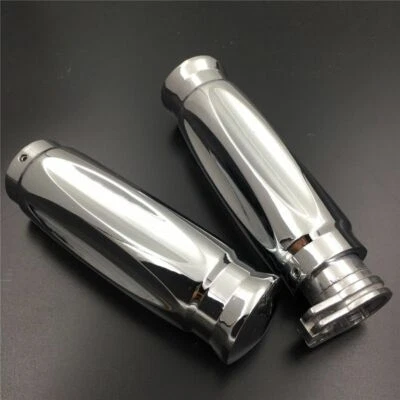 Empuñaduras de manillar cromadas para motocicleta 22 mm aptas para Yamaha FZR YZF 600 600R R1 R6 R6S Foto 1 de 4