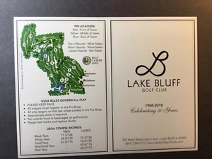 Lake Bluff Golf Club. Lake Bluff, Illinois. Golf Scorecard - Picture 1 of 2
