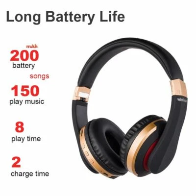 Wireless Headphones For Smartphone Pc Computer Bluetooth Headset Gamer Earphones - Image 1 of 4