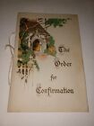 Vintage The Order For Confirmation Of The Evangelical Lutheran Church (Cr1918)