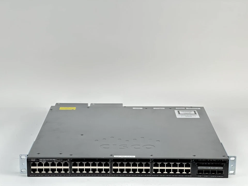 Cisco Catalyst WS-C3650-48FD-L Ethernet Switch PoE+ 48x 1GbE 2x 10GE SFP+ 2x PSU - Image 1 of 4