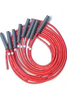 Ford Cleveland 302 351 460 SPARK PLUG LEADS 8.5MM RED male caps or hei type cap - Bild 1 von 7