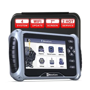 BossComm IF740 Check Car Engine OBD2 Scanner Transmission ABS SRS Code Reader - Picture 1 of 9