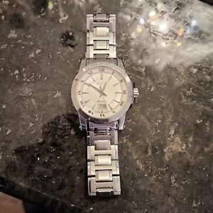 【SEIKO】Seiko Premier Uhr Seiko Neue Batterie Datum Silber 6n76 00b0 - Bild 1 von 9