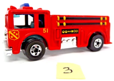 Hot Wheels Fire Eater Red Fighter Truck #51 Blackwall Larry Wood 76/89- LOOSE 3 - Image 1 of 4
