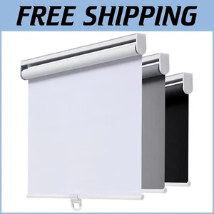 Innovative Indoor Blackout Roller Shades - UV Protection, 30" W x 72" H, White - Picture 1 of 9