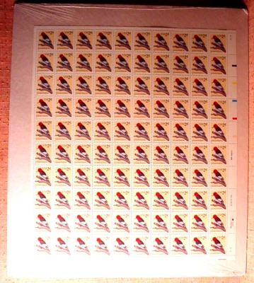 US Post Sealed Full Sheet Of 100 - 2 Cent Stamps - Red-Headed Woodpecker 1996 - Image 1 of 2