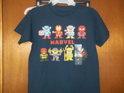Marvel old school computer grphics large cast T-shirt NWT Sz 7 - Image 1 of 2
