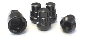 LUG WHEEL LOCK NUTS BLACK 14x1.5 BULGE ACORN LOCKING LUGS CHEVY GMC FORD DODGE - Picture 1 of 3