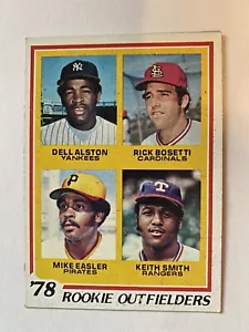 1978 Topps Rookie Outfielders - Dell Alston/Rick Bosetti/Mike Easler Rookie New - Picture 1 of 2