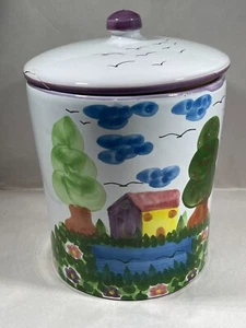 Williams Sonoma handbemalte Keksdose Vintage Cozy Kitchen Companion Sammlerstück - Bild 1 von 16