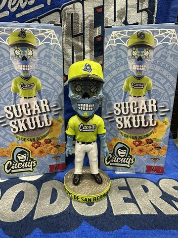 Inland Empire IE 66ers San Bernardino Cucuys Sugar Skull Bobblehead 8/21/21 SGA Cover