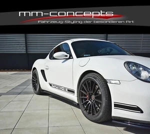CUP faldones laterales accesorios NEGRO para Porsche Cayman S 987C faldones faldones - Imagen 1 de 5