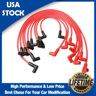 Cables de bujía de silicona de encendido 4048 8 mm para Chevy Silverado Buick SBC Foto 1 de 4
