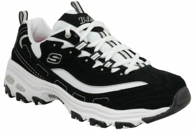 Skechers D'Lites Biggest Fan Woman Shoes - Black - 6.5 Size