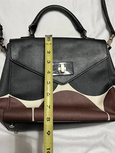 KATE SPADE Canvas with Leather Trimmed Convertible Top Handle/Crossbody Satchel - Picture 1 of 5