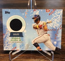 2023 Topps Holiday MLB Ronald Acuna Jr Relic Card #RC-RA Braves MVP