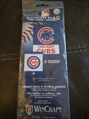 Chicago Cubs MLB  2 Sided 12.5" X 18" Garden Flag By Wincraft New - Image 1 of 4