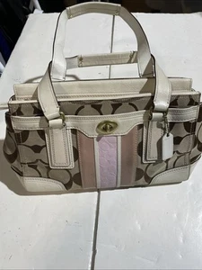 Coach Signature C Canvas Leather Shoulder HandBag. J0771-11620 - Picture 1 of 17