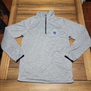NFL Dallas Cowboys LS grau Viertelreißverschluss sportlicher Pullover - Größe Small - Bild 1 von 8
