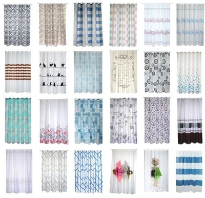MSV Duschvorhang 180x200cm Anti Schimmel Textil Badewannenvorhang Wannenvorhang - Bild 1 von 4
