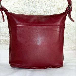 COACH GAD-4437 Vintage Flap Shoulder Bag Crossbody Red Glove-Tanned Leather USA - Bild 1 von 13