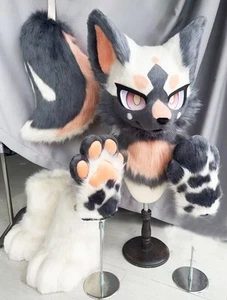 Fursuit Long Fur Husky Fox Mascot Head Party Halloween Fur Cosplay-Promotion - Picture 1 of 5