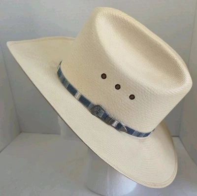 Sombrero de Vaquero de Cuero de Oveja Wrangler Diseñado por Joe Bean Talla 7.25 10 GAL  Foto 1 de 4