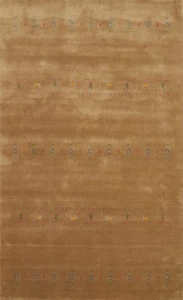 Chic and Durable Brown-Toned Area Rug 5x8 ft Hand-knotted Wool Oriental Carpet - Picture 1 of 14