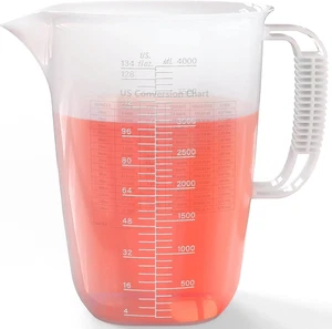 1 Gallon Measuring Pitcher, 134Oz Extra Large Measure Pitcher-Convenient Convers - Picture 1 of 12