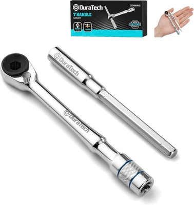 1/4" T-Handle Ratchet, Mini Ratchet Wrench with Hex Bit Extension Set, Compatib - Image 1 of 3