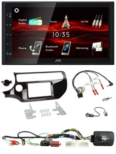 JVC USB Bluetooth Lenkrad DAB 2DIN Autoradio für Kia Rio UB ab 2015 piano schwar - Bild 1 von 11
