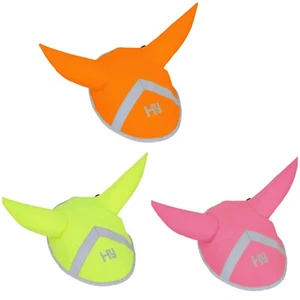 HY Viz Fluorescent Reflective Ear Bonnet/Fly Veil - 3 Colours - Sizes P/C/F - Picture 1 of 8