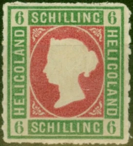 Heligoland 1867 6sch Green & Rose SG4 Fine LMM - Picture 1 of 1