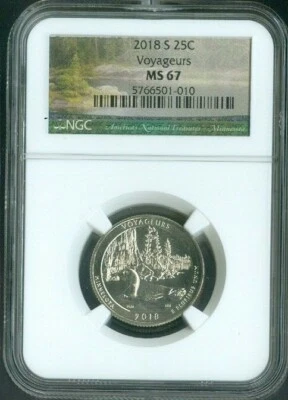 2018-S Voyageurs Quarter NGC MS67 UNC Quality✔️ - Image 1 of 2
