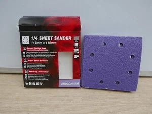 TREND 10 X 40GRIT 115MM DEWALT PALM SANDER ZIRCONIUM SANDING SHEETS - Picture 1 of 1