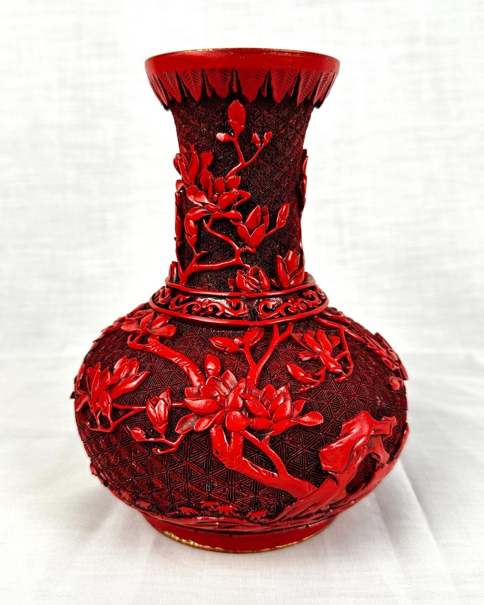 中国 赤い 花瓶 红色黄铜主中国古董花瓶| eBay