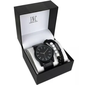 Orologio Uomo Tono Nero Bracciale Metallo 45mm e Set Bracciale - Foto 1 di 4