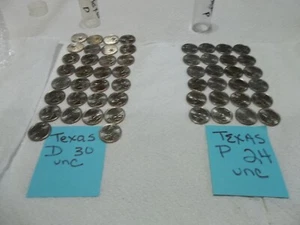 2004 Texas P & D State quarters 54 uncirculated coins - Picture 1 of 3