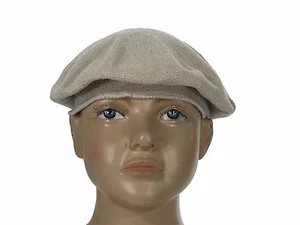 Kids Laulhere 100% Cotton Soft Beret Hat Belza Natural France 6 1/8- 6 1/4 - Picture 1 of 6