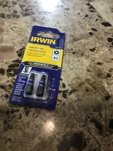 Irwin #1837385 Impact Insert Bit #3 SQUARE 2PK 1" Recessed - Picture 1 of 2