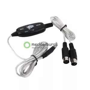 MIDI USB IN-OUT Interface Cable Cord Converter PC to Music Keyboard Adapter - Bild 1 von 4