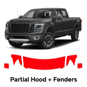 Hood Precut PPF Paint Protection Film For Nissan Titan XD 2016-2019 - Picture 1 of 8