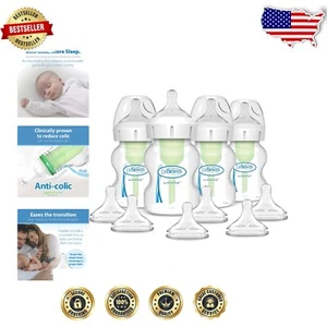 Natural Flow Anti-Colic Baby Bottle Set, 5 oz and Bonus Level 2 Nipples, 8-Pack - Picture 1 of 11