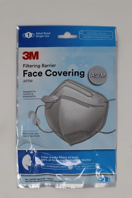 20-Pack 3M Filtering Barrier Face Covering, Adult Sized Single Use, ASTM Tested - Image 1 of 4