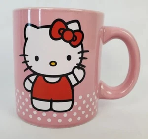 Hello Kitty 2011 doppelseitiges Design Sanrio Katze rosa Keramik Kaffeetasse Teetasse - Bild 1 von 4